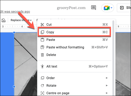 Zkopírujte obrázek v Prezentacích Google