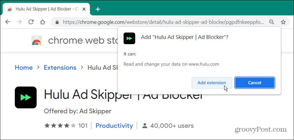 Rozšíření Hulu Ad-Block