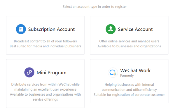 Nastavte WeChat pro podnikání, krok 2.