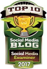 zkoušející sociálních médií, top 10 odznak blogu sociálních médií 2017