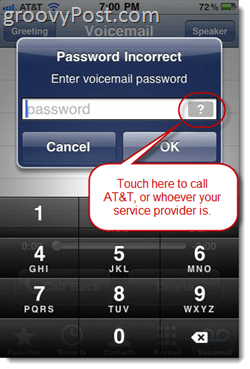 Chyba iPhone MEssage „Heslo je nesprávné, zadejte heslo hlasové pošty“