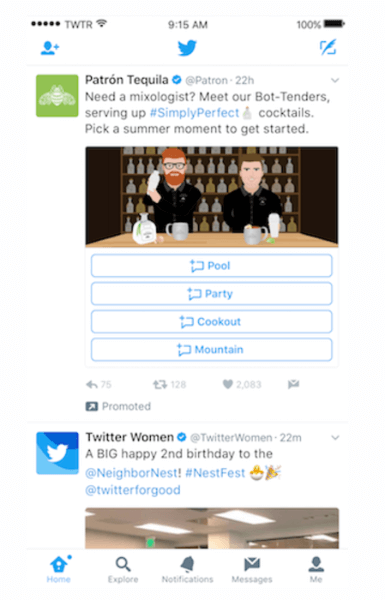Twitter uvedl na trh nové, přizpůsobitelné karty pro přímé zprávy.