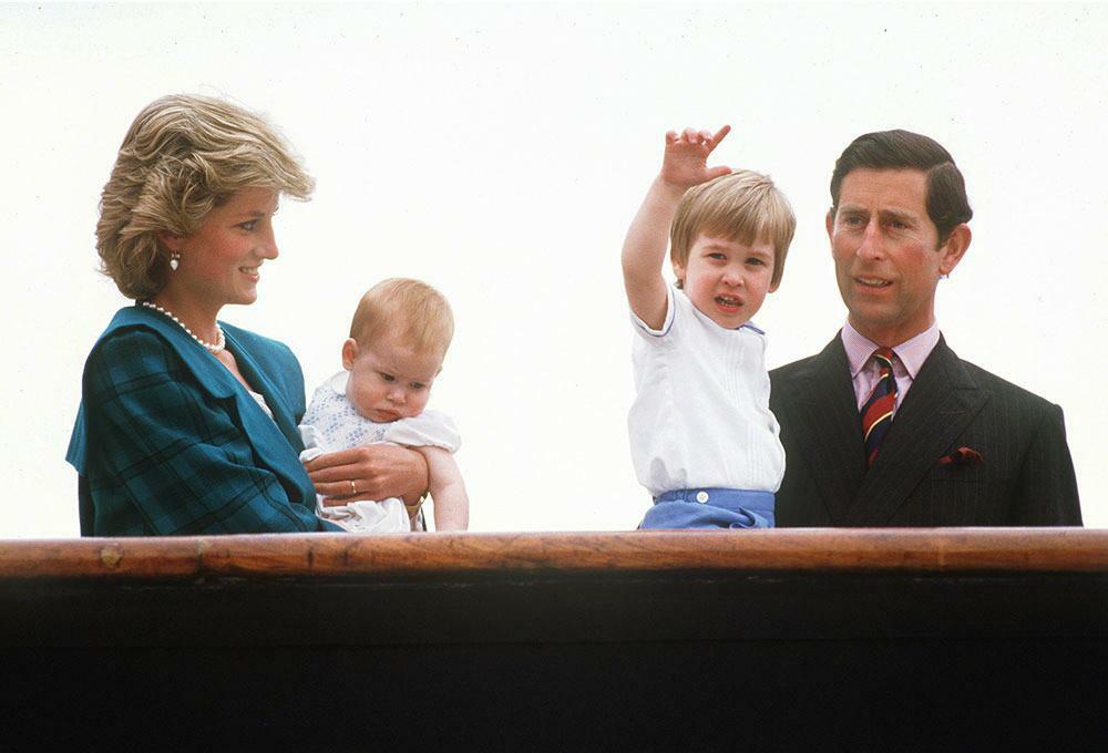 Princezna Diana, král Karel III a jejich děti