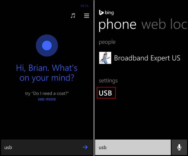 Najděte skryté nastavení USB pro Windows Phone 8.1