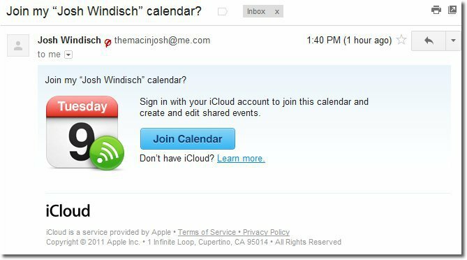 Apple iCloud: Sdílení veřejných a soukromých kalendářů