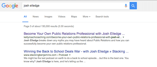 josh elledge vyhledávání google