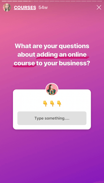 Příběh Instagramu s nálepkou Otázky