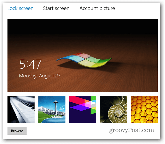 Jak přizpůsobit obrazovku zámku Windows 8