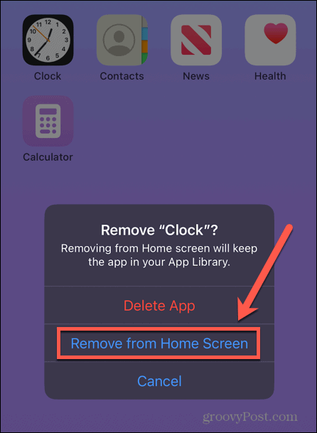 iphone odebrat aplikaci z domovské obrazovky