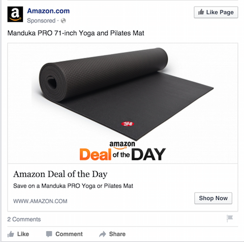 Amazon facebook reklama