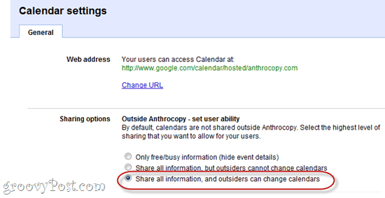 Zobrazit soukromou adresu URL Kalendáře Google Apps