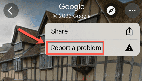 google maps hlásí problém