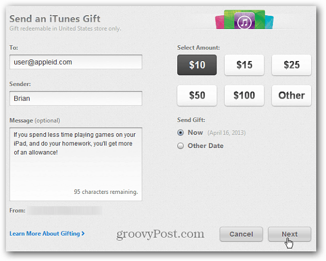 Jak odesílat virtuální dárkové karty iTunes z iTunes nebo iOS zařízení