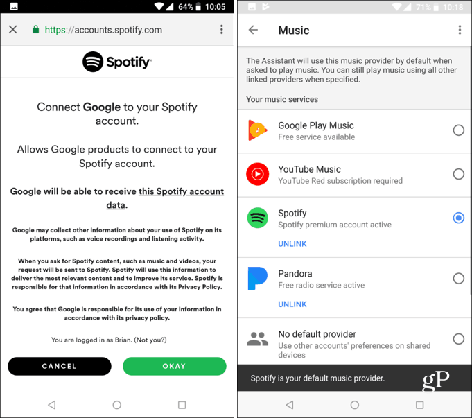 Nastavit výchozí hudební službu Google Assistant