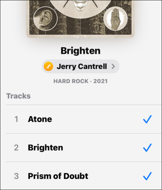 přidané skladby vytvářejí společný seznam skladeb na Apple Music