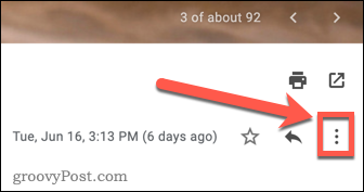 Ikona nabídky se třemi tečkami v Gmailu