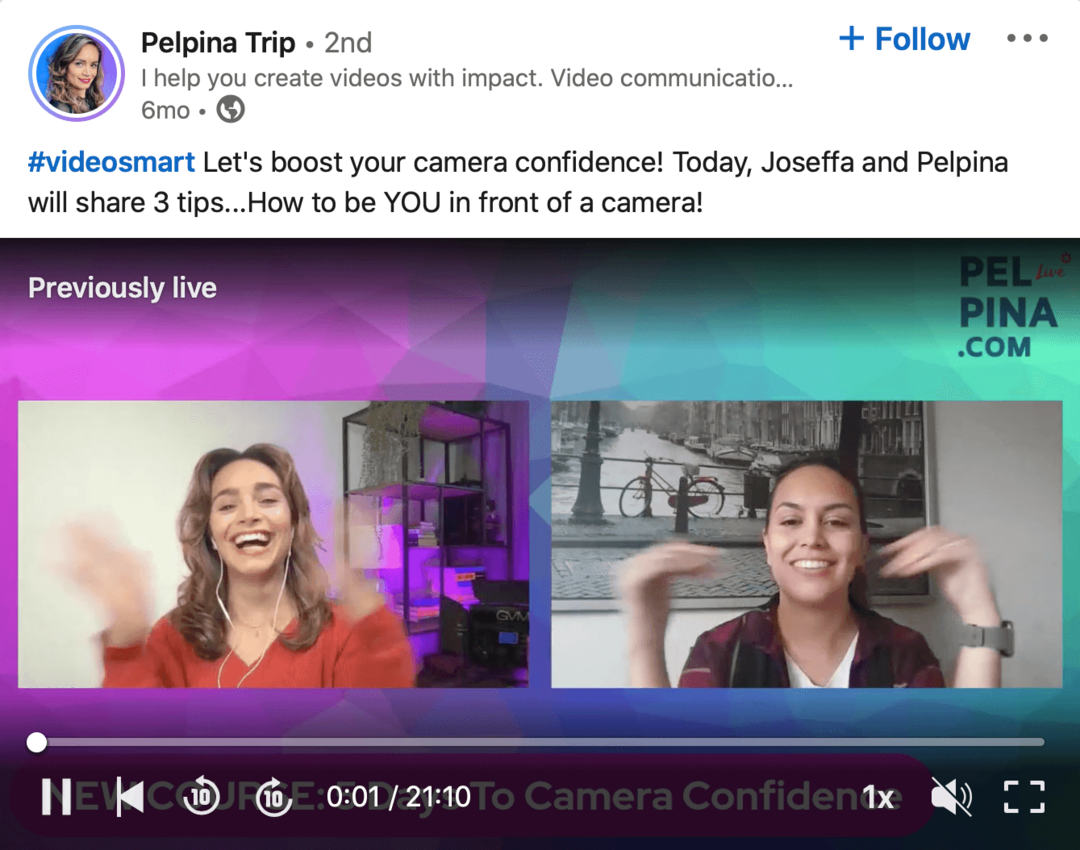 obrázek videa LinkedIn z Pelpina Trip