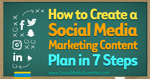 Jak vytvořit plán obsahu marketingu na sociálních médiích v 7 krocích od Warren Knight na zkoušejícím sociálních médií.