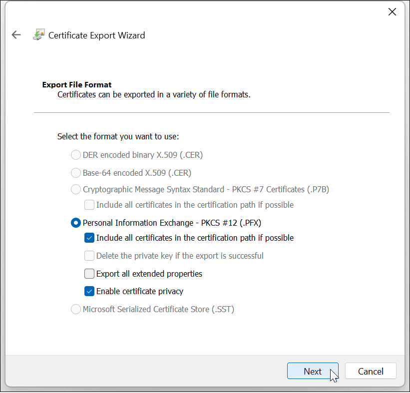 Šifrování souborů a složek v systému Windows 11