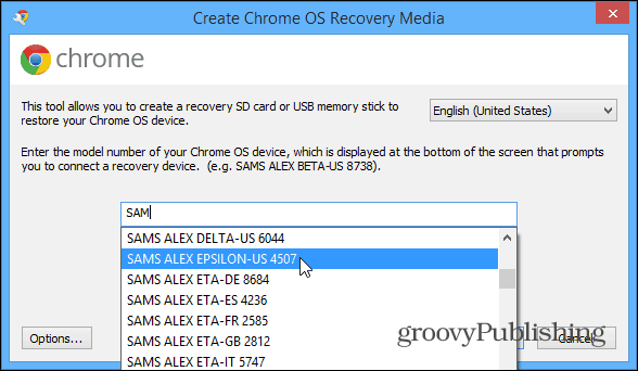 Obnova operačního systému Chrome