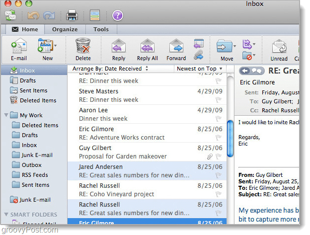 Outlook 2011 pro Mac screenshot