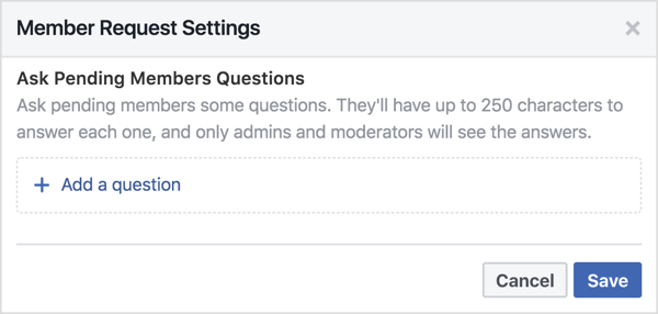 Můžete požádat nevyřízené členy skupiny Facebook o 3 otázky.