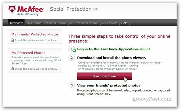 mcaffee sociální ochrana nainstalovat prohlížeč fotografií