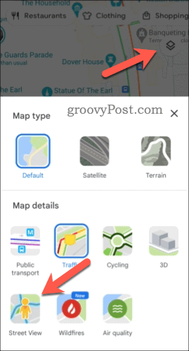 Povolte zobrazení ulic v Mapách Google na mobilu