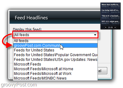 Jak povolit Gadget RSS Feed Reader systému Windows 7
