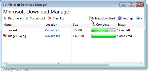 Microsoft Download Manager je jednoduchý nástroj pro stahování napříč nestabilními nebo pomalými připojeními