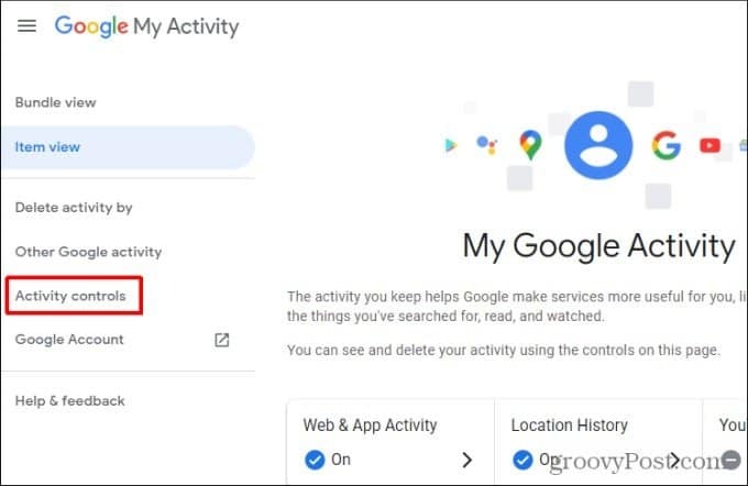 ovládání aktivity google