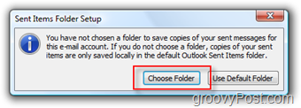 Nastavte složku SEND Mail pro účet iMAP v aplikaci Outlook 2007