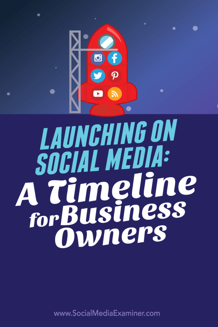Spuštění na sociálních médiích: Časová osa pro vlastníky podniků: Sociální média zkoušející
