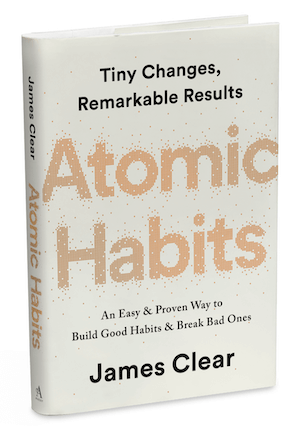 obálka knihy pro atomové návyky od Jamese Cleara