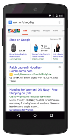 nákupy na google