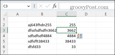 Excel výsledky flash výplně