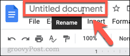 přejmenovat google dokumenty