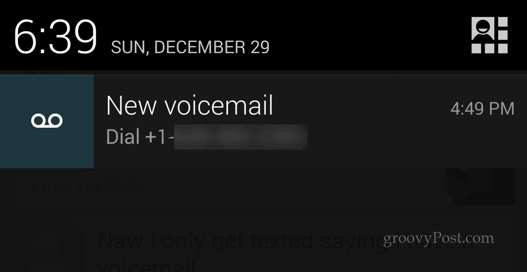 Odebrat oznámení o nepříjemné hlasové schránce v systému Android