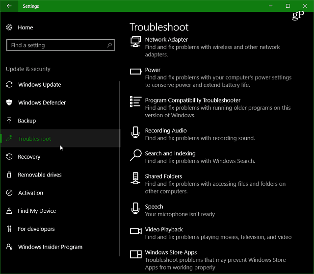 Windows 10 Creators Update Feature Focus: Poradce při potížích
