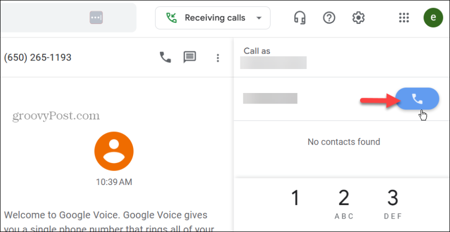 volat Google Voice