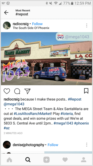 repost pro instagram sdílení obchodního příspěvku