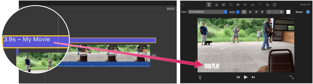 Úpravy videí s názvem iMovie Název iMovie
