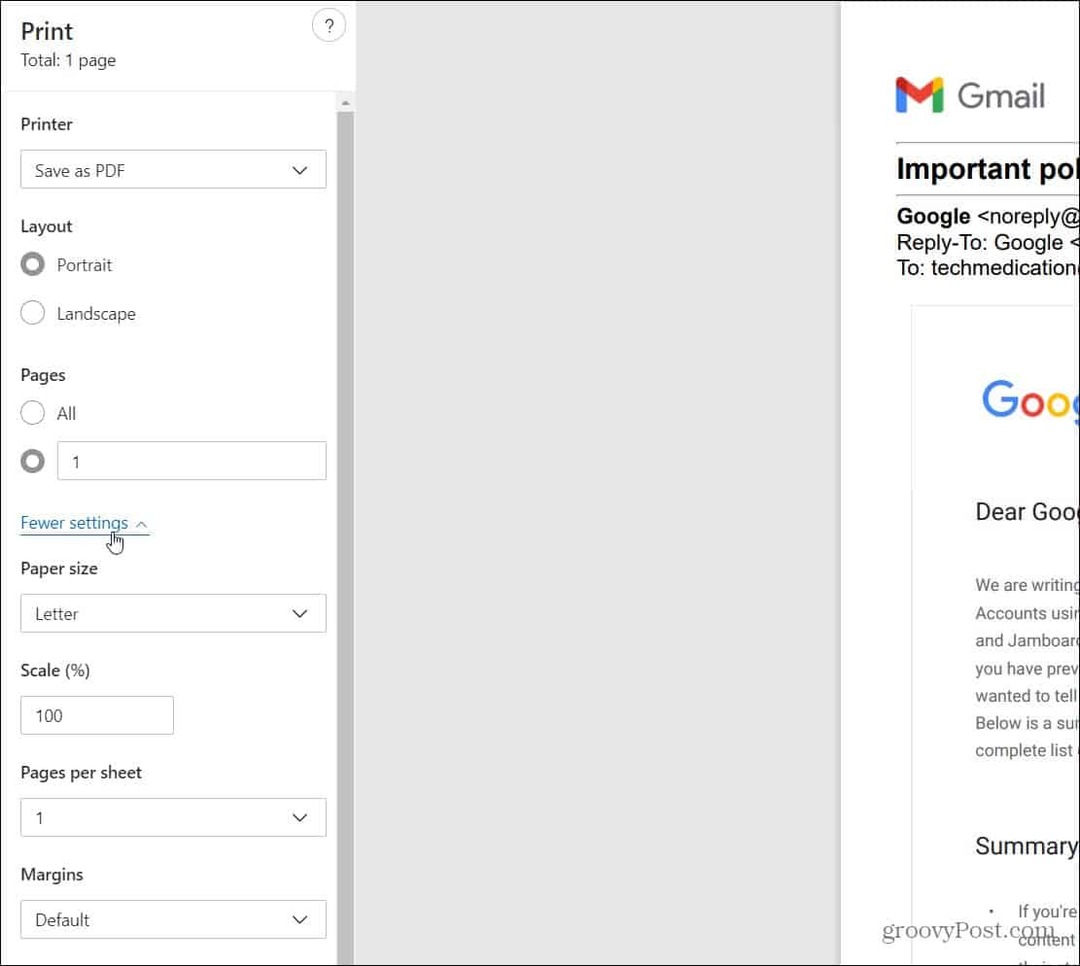 Jak uložit zprávu Gmail jako PDF