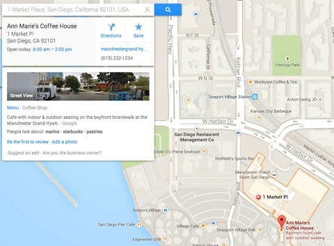 google maps obchodní informace